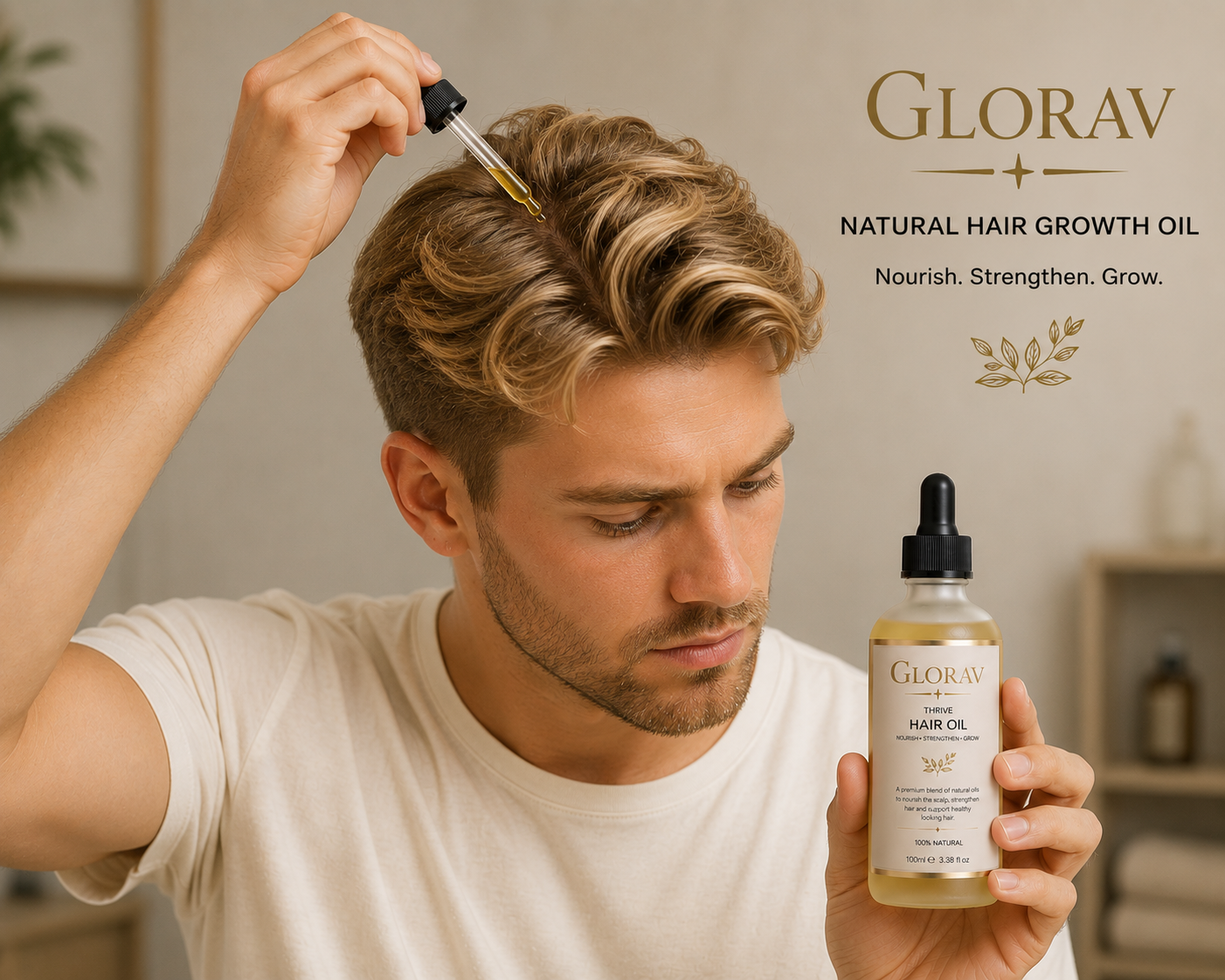 GLORAV Hair Growth Oil 100% Natural Vegan
