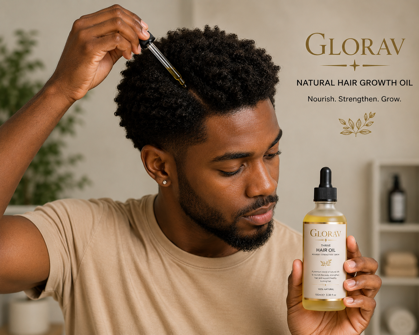GLORAV Hair Growth Oil 100% Natural Vegan